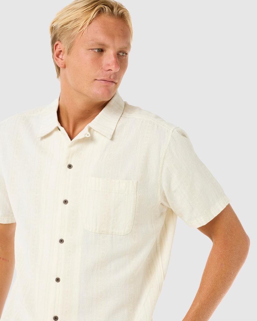 Mens Raw Energy Stripe Short Sleeve Shirt