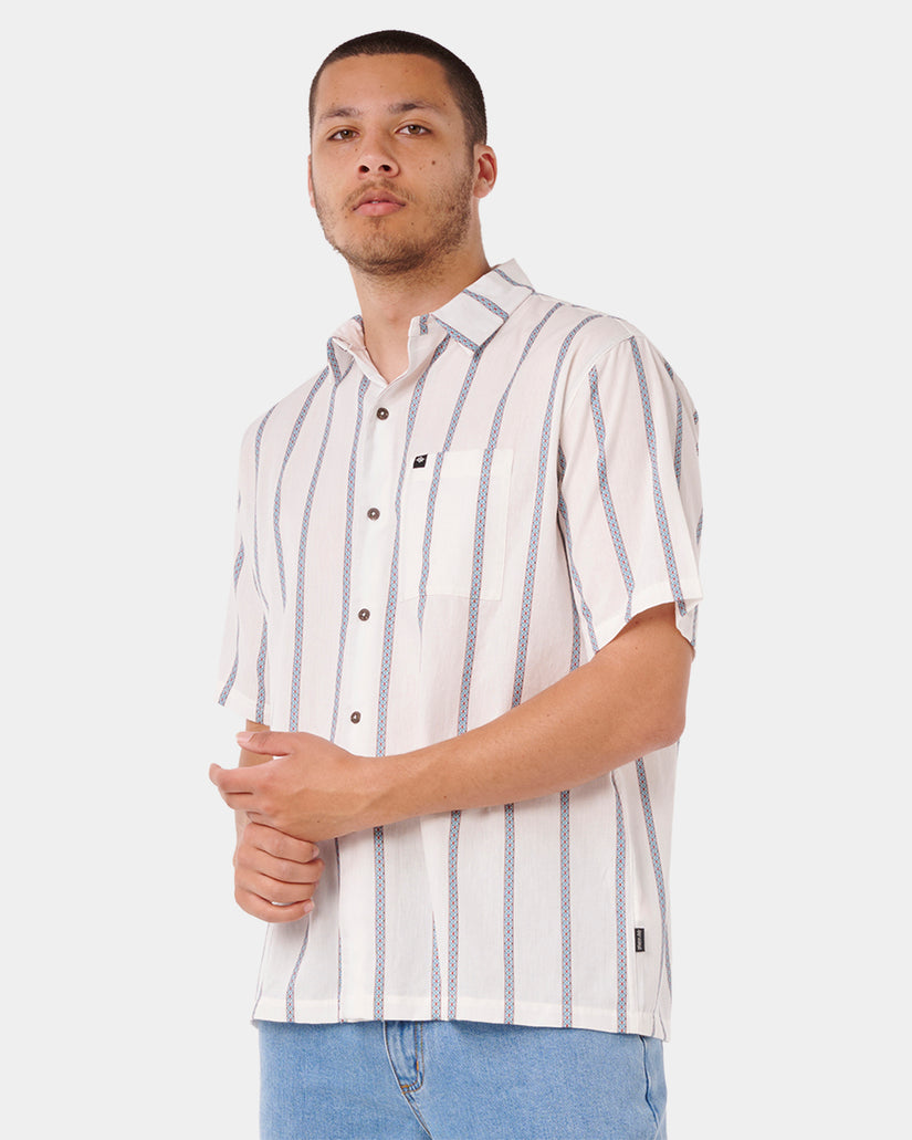 Mens Classic Surf Stripe Short Sleeve Shirt