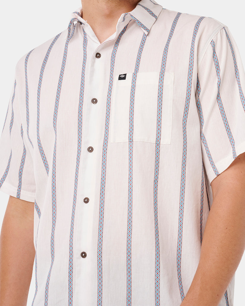 Mens Classic Surf Stripe Short Sleeve Shirt