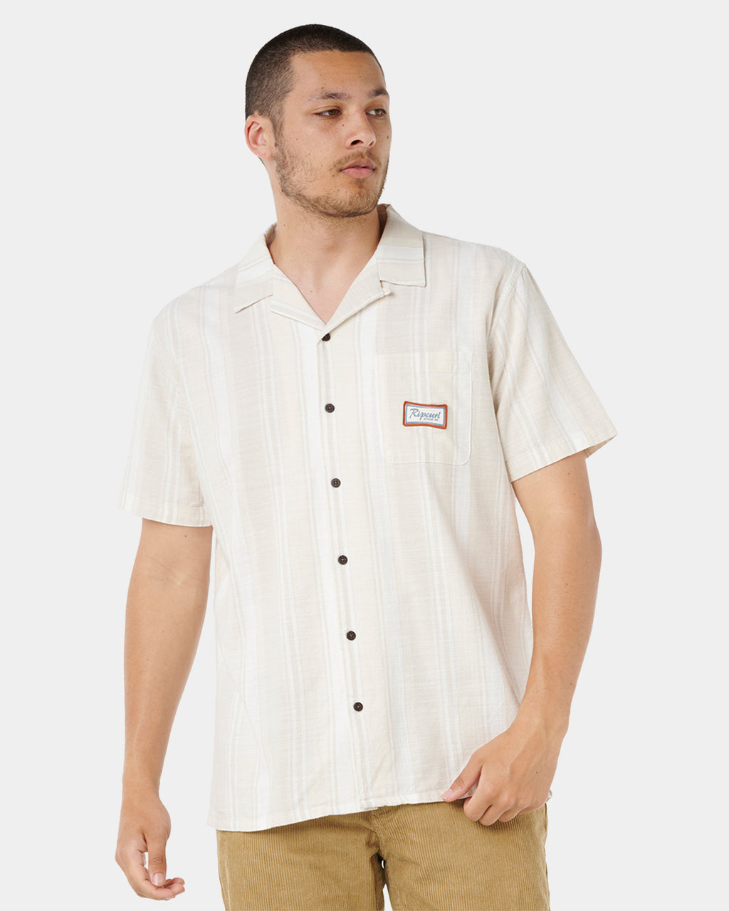 Mens Mod Cali Stripe Short Sleeve Shirt