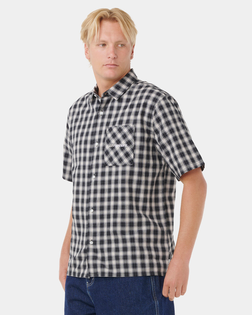 Mens Archive Script Plaid Short Sleeve Shirt