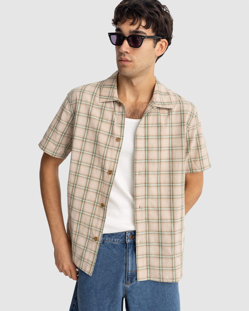 MENS CHECK SHORT SLEEVE SHIRT