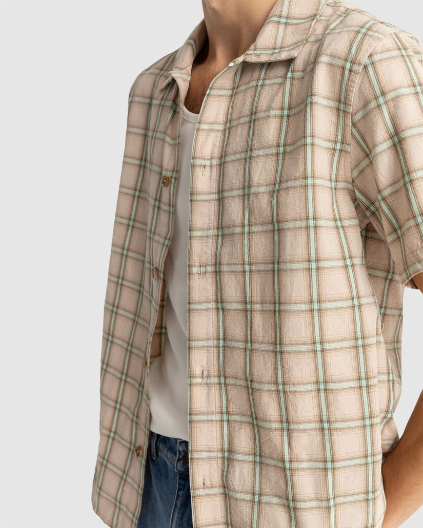 MENS CHECK SHORT SLEEVE SHIRT