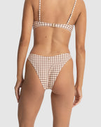 WOMENS RUMI CHECK HI CUT BIKINI BOTTOMS