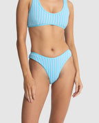 WOMENS TERRY SANDS STRIPE HI CUT BIKINI BOTTOMS