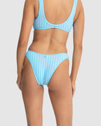 WOMENS TERRY SANDS STRIPE HI CUT BIKINI BOTTOMS