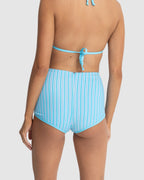 WOMENS TERRY SANDS STRIPE BOYLEG BIKINI BOTTOMS