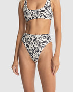 WOMENS SUNDANCE FLORAL HI WAIST BIKINI BOTTOMS