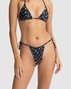 WOMENS FLEUR FLORAL GATHERED TIE SIDE ITSY BIKINI BOTTOM