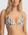 WOMENS SUNDANCE FLORAL SLIDE BIKINI TOP