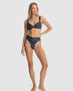 WOMENS FLEUR FLORAL PANELLED SUPPORT UNDERWIRE BIKINI TOP