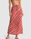 WOMENS SAHARA TIE DYE BIAS CUT MAXI SKIRT