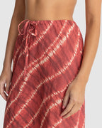 WOMENS SAHARA TIE DYE BIAS CUT MAXI SKIRT