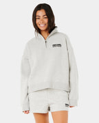 Womens Surf Puff 1/4 Zip Pullover Hoodie