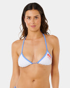 Womens Surf Puff Sliding Tri Bikini Top