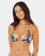Womens Sunset Luau Sliding Tri Bikini Top