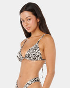 Womens Sunset Jacquard Fixed Tri Bikini Top