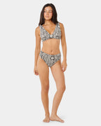 Womens Sunset Jacquard Deep V Bikini Top