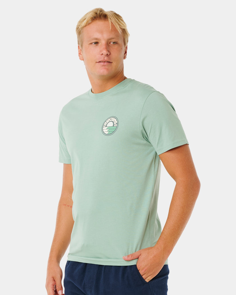 Mens Pacific Rinse Stacked T-Shirt