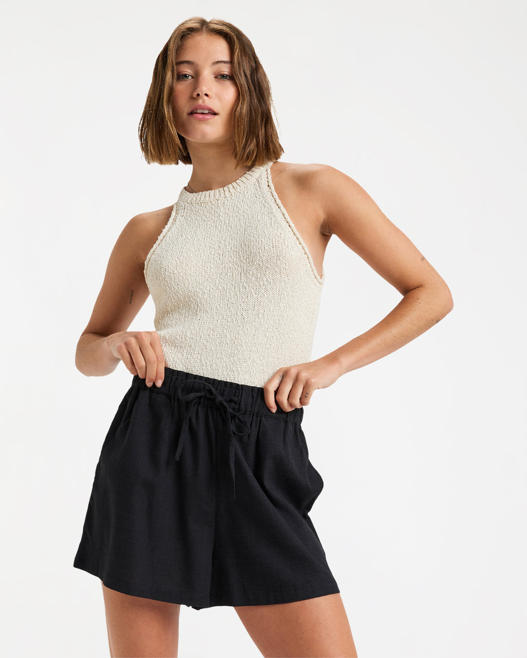 Womens Place To Elastic Waist Shorts