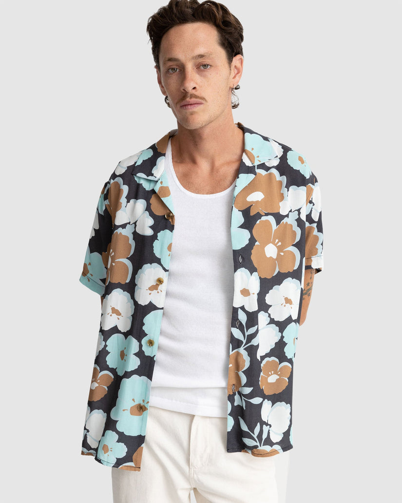 MENS FLORAL SHORT SLEEVE SHIRT