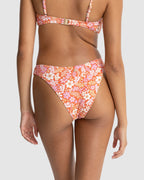 WOMENS LUNA FLORAL O RING HI CUT BIKINI BOTTOMS