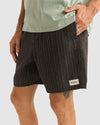 MENS LINEN JACQUARD STRIPE JAM BOARDSHORTS