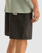 MENS LINEN JACQUARD STRIPE JAM BOARDSHORTS