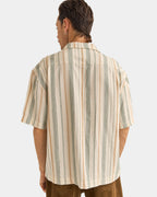 Mens Vacation Stripe Short Sleeve Shirt