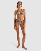 WOMENS LONDON CHECK TIE SIDE HI CUT BIKINI BOTTOMS
