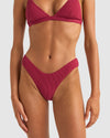 WOMENS ISLA RIB HOLIDAY BIKINI BOTTOMS