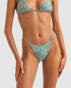 WOMENS CABO PAISLEY ADJUSTABLE SIDE BIKINI BOTTOM