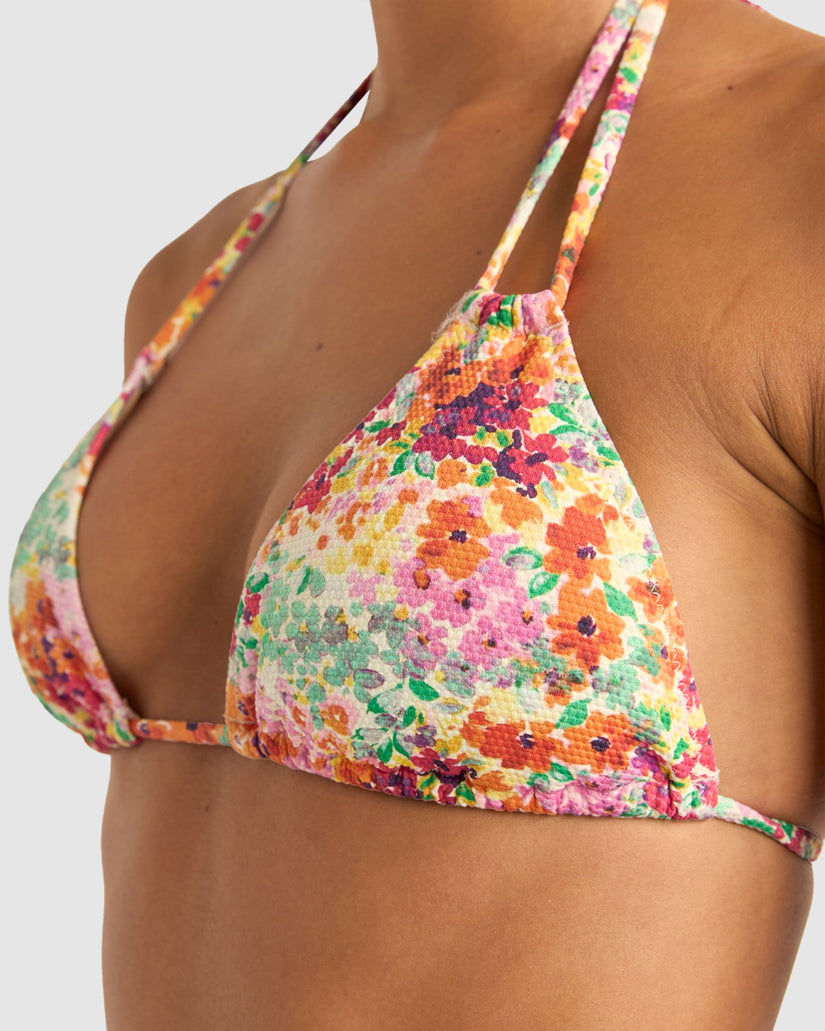 WOMENS SIERRA FLORAL DOUBLE STRAP TRI BIKINI TOP
