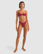 WOMENS ISLA RIB RING BANDEAU BIKINI TOP