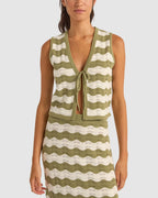 WOMENS CARMENS STRIPE KNIT VEST