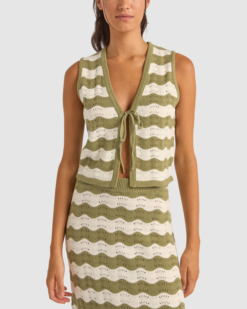 WOMENS CARMENS STRIPE KNIT VEST