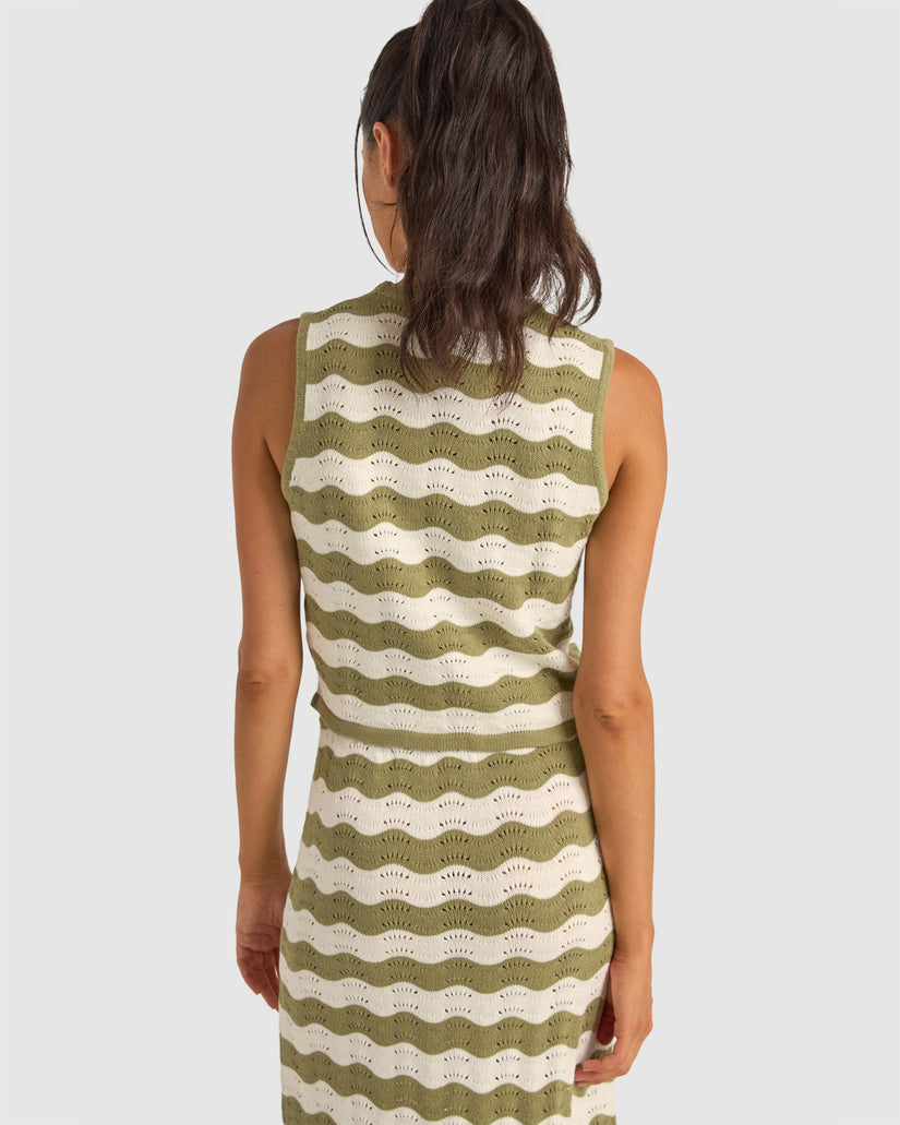 WOMENS CARMENS STRIPE KNIT VEST