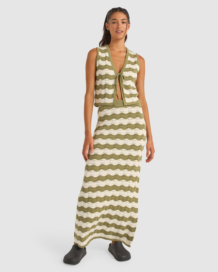 WOMENS CARMENS STRIPE KNIT VEST