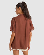 Womens Solis Embroidered Short Sleeve Shirt