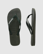 Mens Rubber Logo Thongs