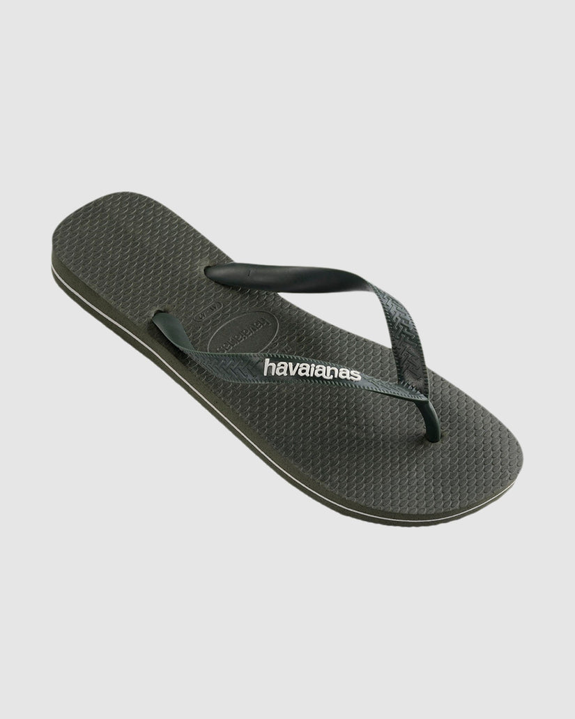 Mens Rubber Logo Thongs