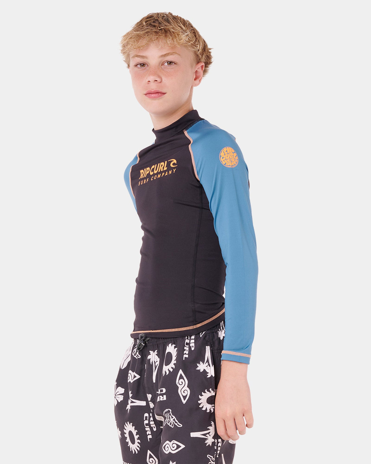 Boys 8-16 Shock UPF Long Sleeve Rash Vest