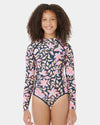 Girls 8-16 Sunset Skies Long Sleeve One Piece