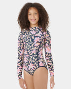 Girls 8-16 Sunset Skies Long Sleeve One Piece