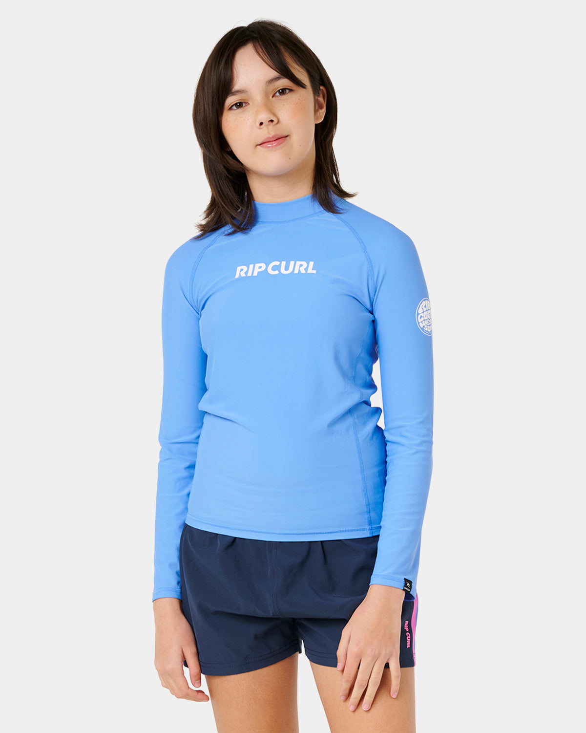 Girls 8-14 Classic Surf Long Sleeve Rash Vest