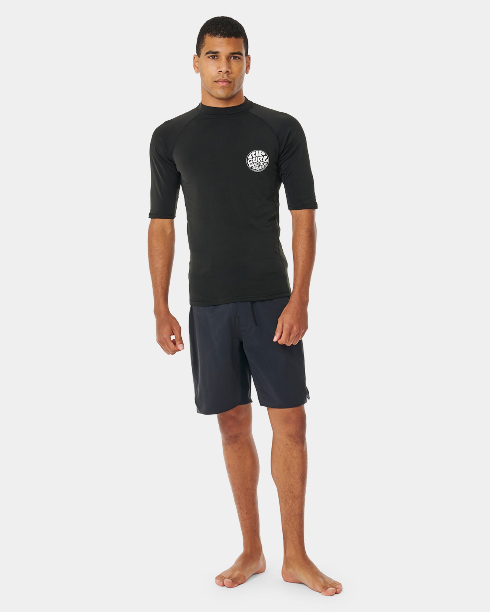 Mens Icon UPF Brushed Short Sleeve Rash Vest