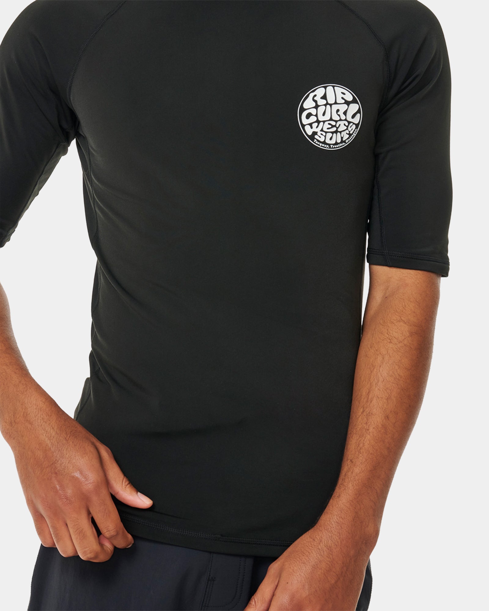 Mens Icon UPF Brushed Short Sleeve Rash Vest
