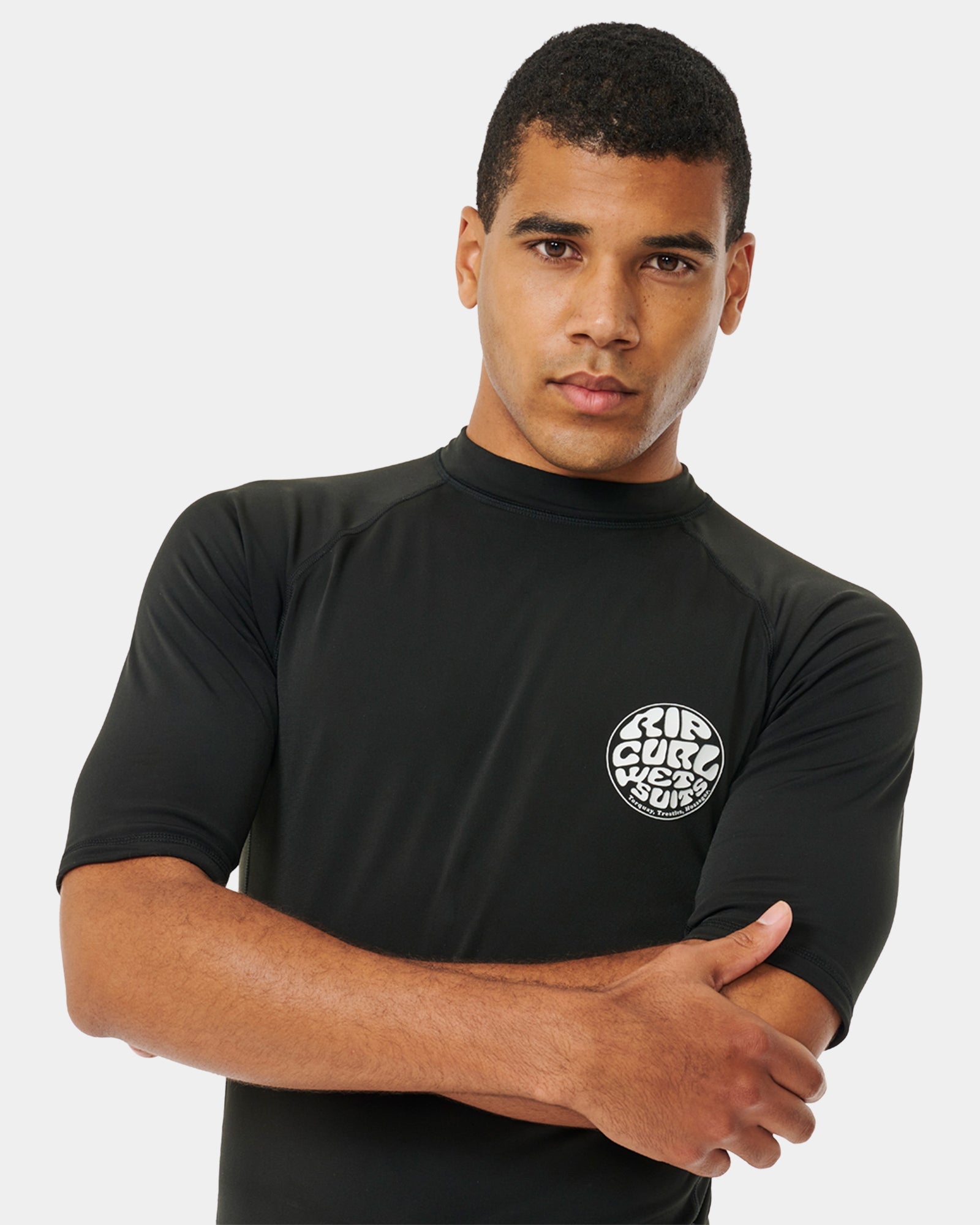 Mens Icon UPF Brushed Short Sleeve Rash Vest