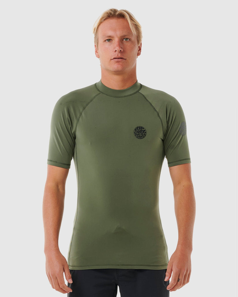 MENS ICONS UPF BRUSHED SHORT SLEEVE RASH VEST