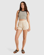 WOMENS CROP STRIPE TANK TOP